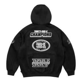 Moletom Supreme Football Zip Up Hooded Black