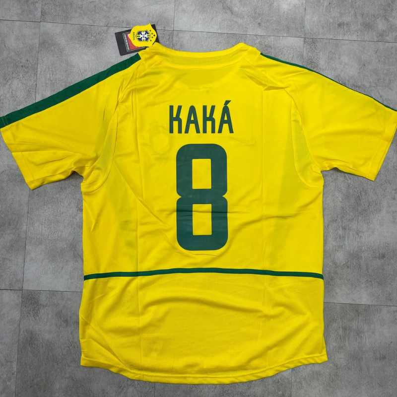 Pronta Entrega - Camiseta Brasil 2002 Retrô Kaká
