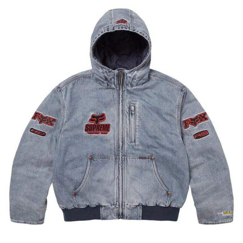 Jaqueta Supreme x Fox Racing Hooded Work Denim
