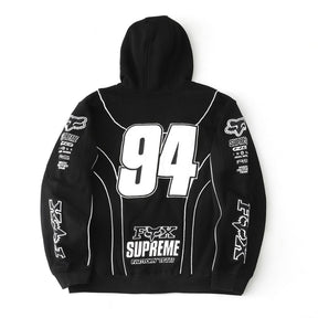 Jaqueta Supreme x Fox Racing Zip Up Hooded Black