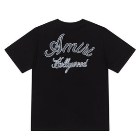Pronta Entrega - Camiseta Amiri Hollywood Logo Preta