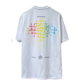 Pronta Entrega - Camiseta Chrome Hearts Cross Multicolours Branca