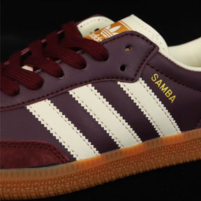 Adidas Samba OG Maroon Gold Metallic