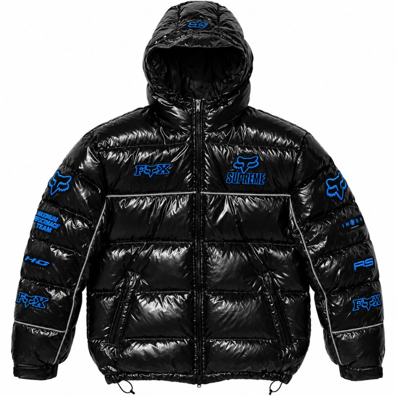 Jaqueta Supreme x Fox Racing Shiny Down Puffer Black