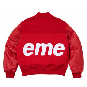 Jaqueta Supreme Big Logo Chenille Varsity Red
