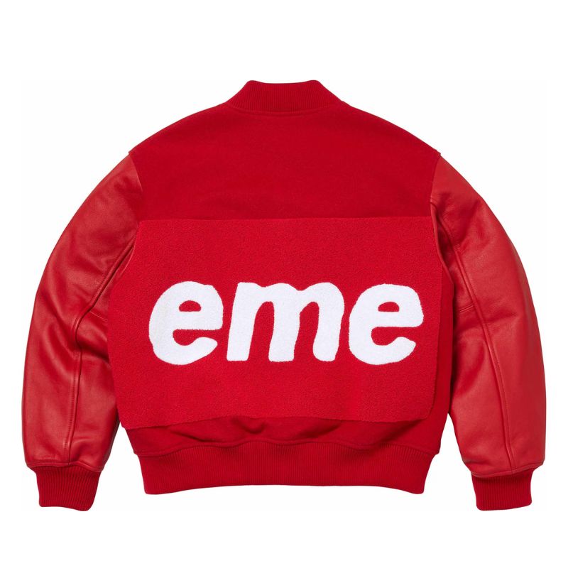 Jaqueta Supreme Big Logo Chenille Varsity Red