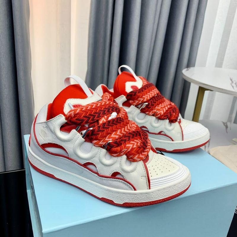 Lanvin Curb White Red
