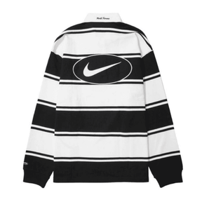Camisa Supreme x Nike Stripe Rugby Preta/Branca Camisa Supreme x Nike Stripe Rugby Preta/Branca