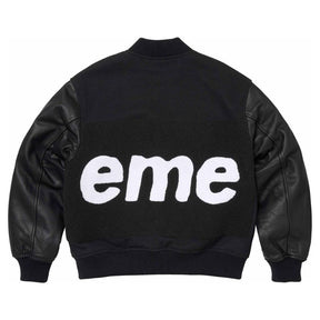 Jaqueta Supreme Big Logo Chenille Varsity Black