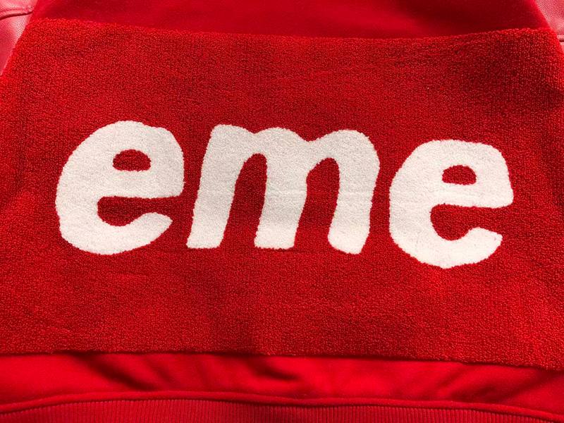 Jaqueta Supreme Big Logo Chenille Varsity Red