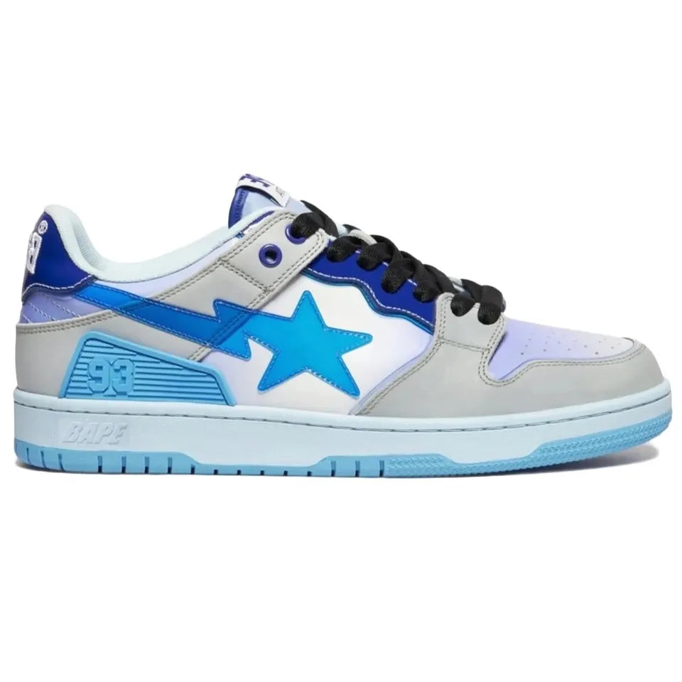 Size 10.5 - A Bathing Ape Devilock x Bapesta High Black Blue