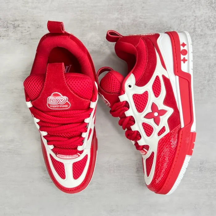 Pronta Entrega - Louis Vuitton LV Skate Sneaker Red White