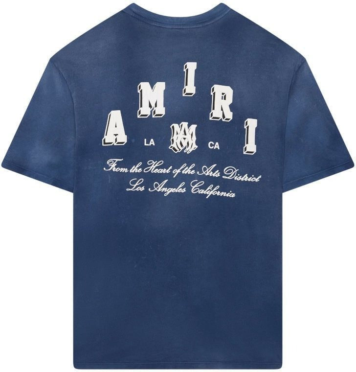 Camiseta Amiri Vintage Collegiate Blue