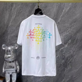 Pronta Entrega - Camiseta Chrome Hearts Cross Multicolours Branca