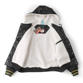 Jaqueta Supreme x Mitchell & Ness Varsity Satin Black