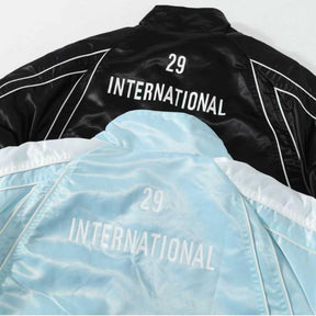 Jaqueta Supreme Satin Piping Pullover Light Blue