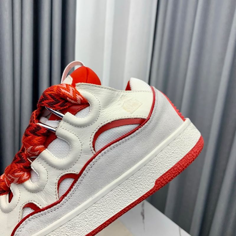 Lanvin Curb White Red