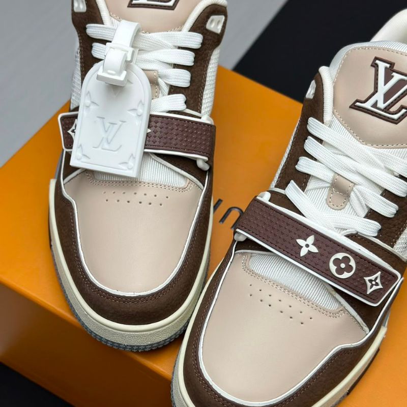 Louis Vuitton LV Trainer Moka Brown Monogram Flower