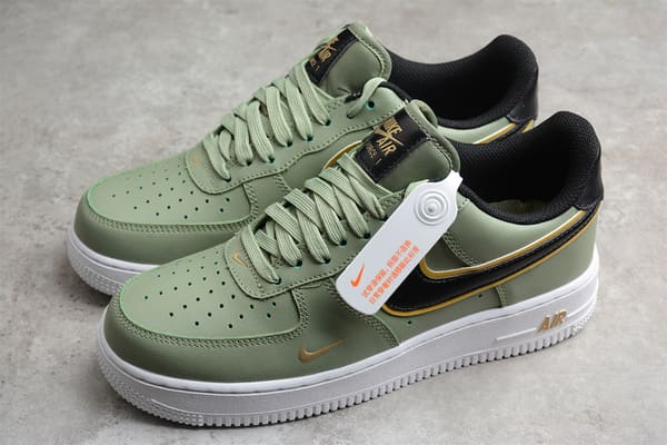 Air Force 1 o Double Swoosh Olive Gold Black