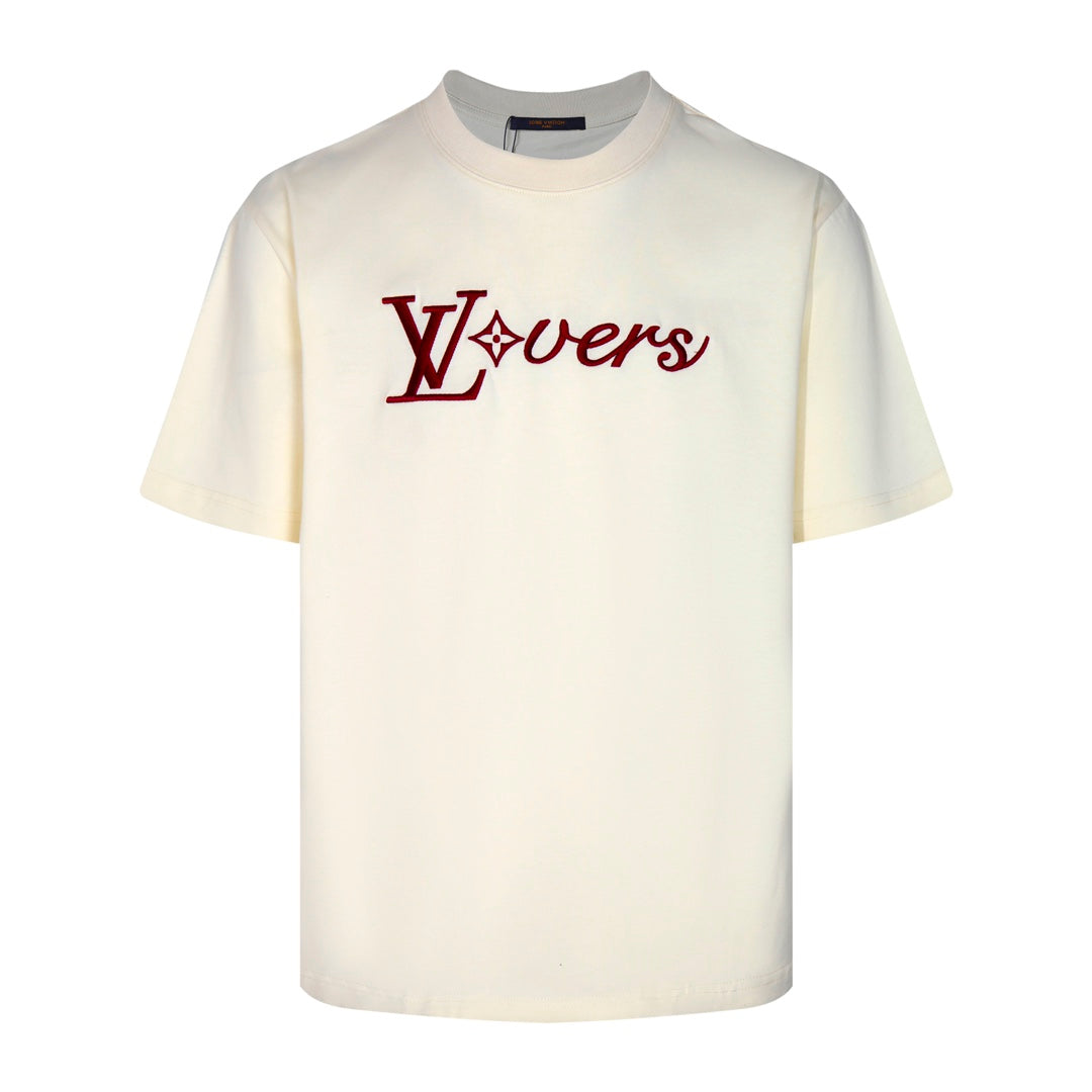 Pronta Entrega - Camiseta Louis Vuitton Cream LV Lovers