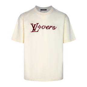 Pronta Entrega - Camiseta Louis Vuitton Cream LV Lovers