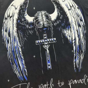 Pronta Entrega - Camiseta Hellstar Cross Angel Preta