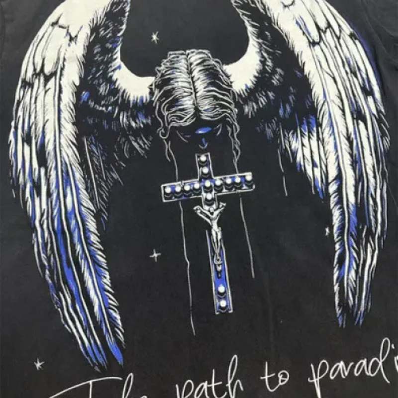 Pronta Entrega - Camiseta Hellstar Cross Angel Preta