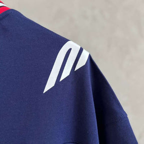 Camiseta Balenciaga Football V-neck Oversized Azul