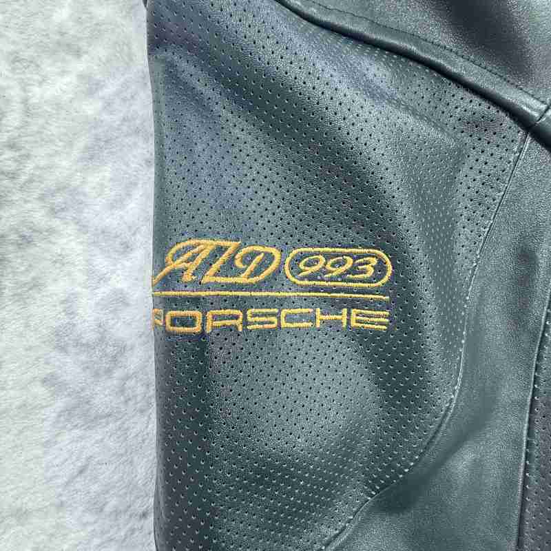 Jaqueta Aimé Leon Dore x Porsche 993 Turbo Leather Club Racing Green