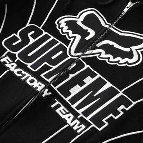 Jaqueta Supreme x Fox Racing Zip Up Hooded Black