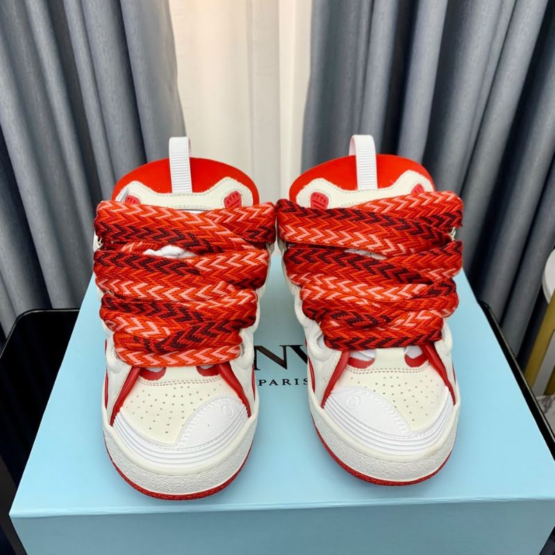 Lanvin Curb White Red