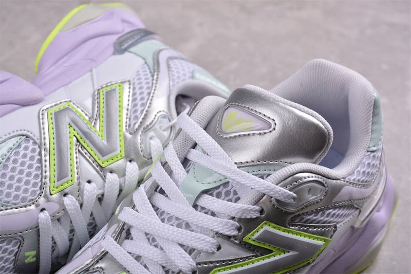 New Balance 9060 White Silver Metalic Taro