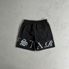 Pronta Entrega - Shorts Trapstar Script Swimming Black/Nigara Mist
