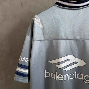 Camiseta Balenciaga Jersey V-neck Oversized Cinza