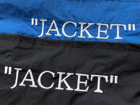 Jaqueta Off-White Twill Arrow Pattern Zipper Blue