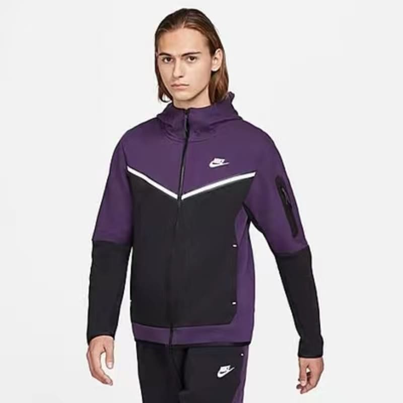 Conjunto Nike Tech Fleece Roxo/Preto