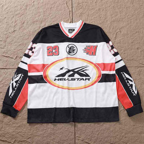 Camisa Hellstar Jersey Long White/Red