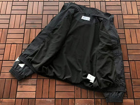 Jaqueta Off-White Twill Arrow Pattern Zipper Black