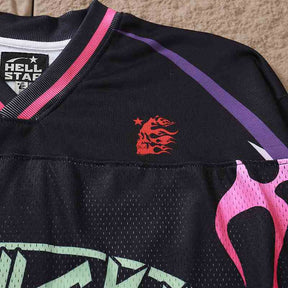 Camisa Hellstar Jersey Long Pink Flame