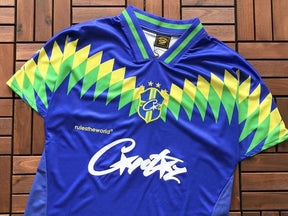 Camiseta Corteiz Futebol Brasil Azul