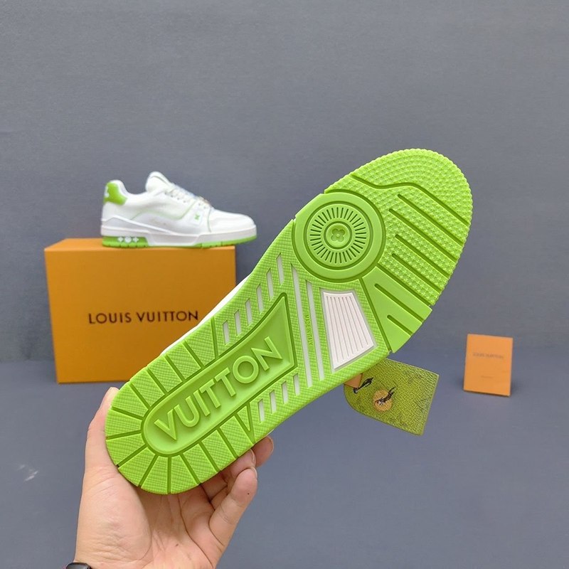 Louis Vuitton LV Trainer White Green