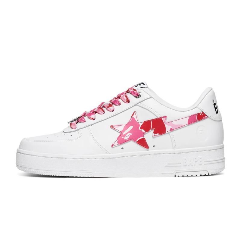A Bathing Ape Bape Sta Low White ABC Camo Pink