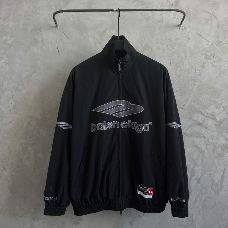 Jaqueta Balenciaga 3B Football Logo Track Preta