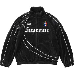 Conjunto Supreme x Umbro Velour Track Black