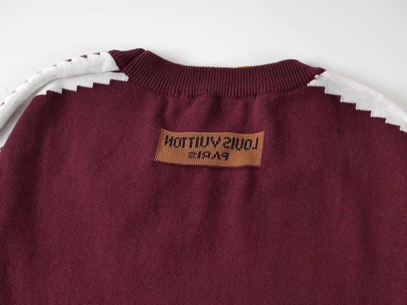 Camiseta Louis Vuitton Short-Sleeved Cotton Intarsia Crewneck