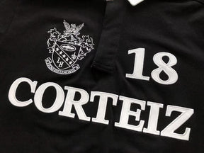 Camisa Corteiz Paneled Rugby Polo Preta