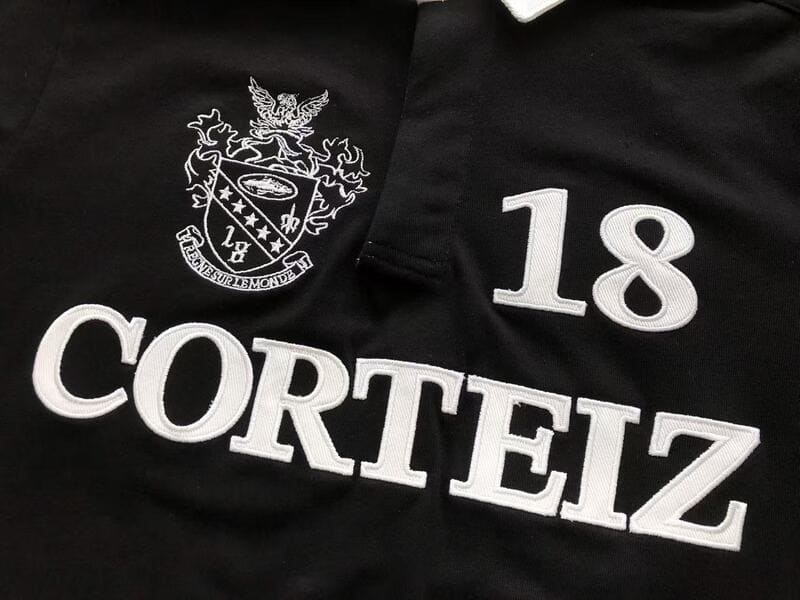 Camisa Corteiz Paneled Rugby Polo Preta