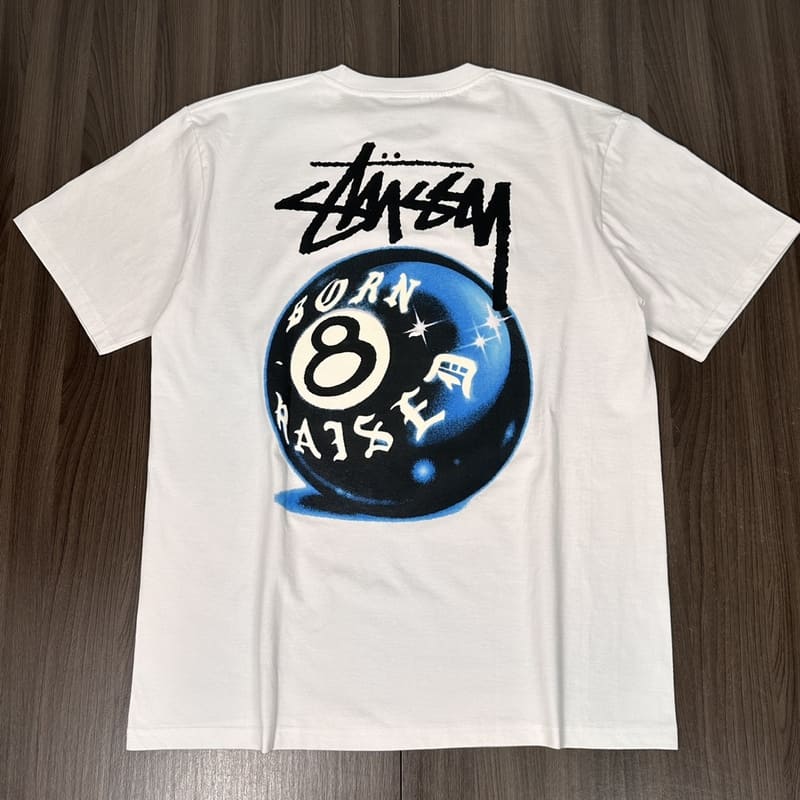 Camiseta Stussy x Born X Raised 8 Ball
