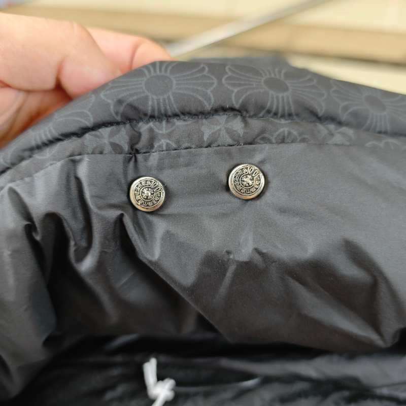 Jaqueta Chrome Hearts Monogram Print Puffer Black