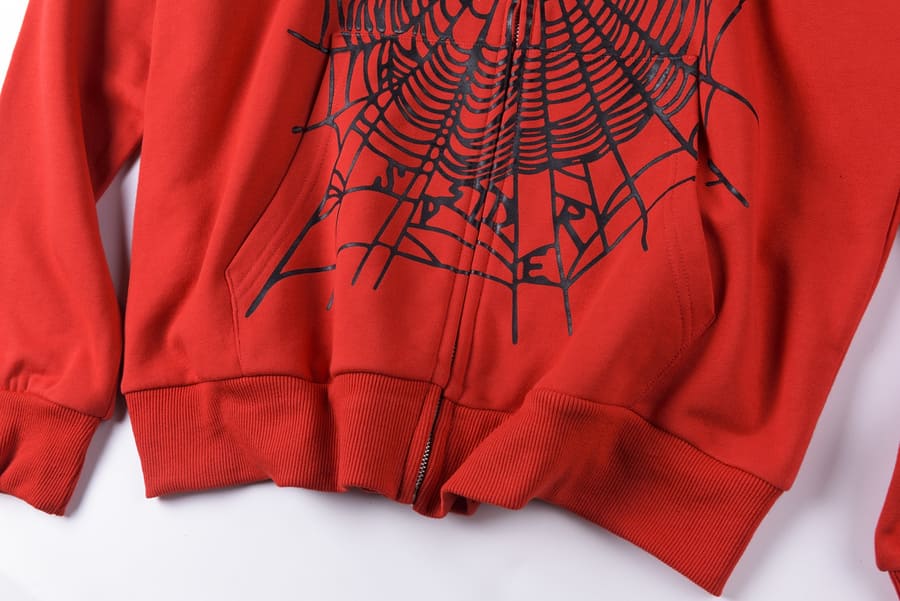 Moletom Sp5der OG Web Studded Zip Red